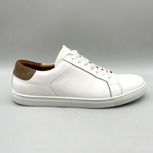 Bexley Mens 45 Inglewood Sneakers Shoes White Leather Preppy Classic Minimalist